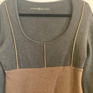 Laura Hlavac Fit and Flare Long Sleeve Dress Size S